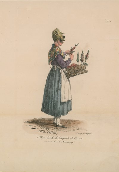 Comerciante de cachos de cerejas de Carle Vernet