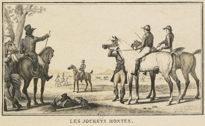 Cenas de corrida: O jóquei Montando o cavalo Cenas eqüinas: O jóquei de equitação. de Carle Vernet