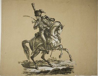 Guarda Real, Hussardo e Cavalo montados, nº 6 de Carle Vernet