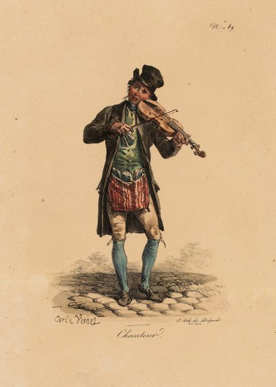 Cantor de rua de "Les Cris de Paris de Carle Vernet