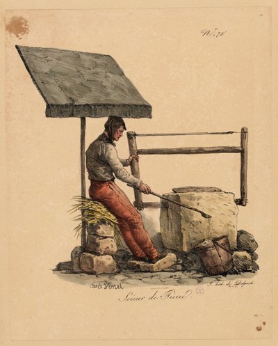 O cortador de pedra de "Les Cris de Paris de Carle Vernet