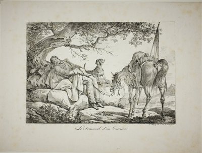 Guerreiro dormindo de Carle Vernet