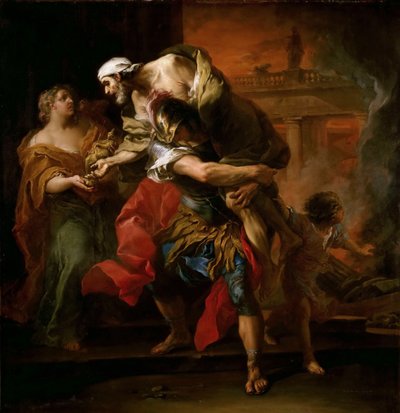 Aeneas carregando âncoras de Carle van Loo