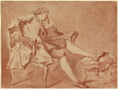 Cavalheiro reclinado numa cadeira de Carle van Loo