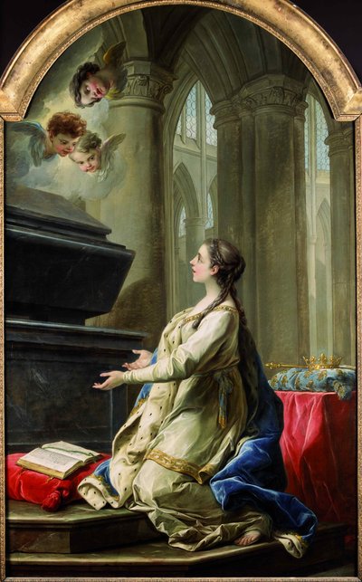 São Clotilde rezando pelo túmulo de São Martinho, 1753. de Carle van Loo
