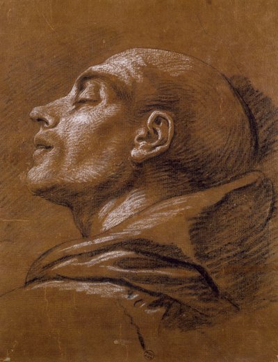 Estudo, por Carle van Loo (1705-1765), desenho sanguíneo de Carle van Loo