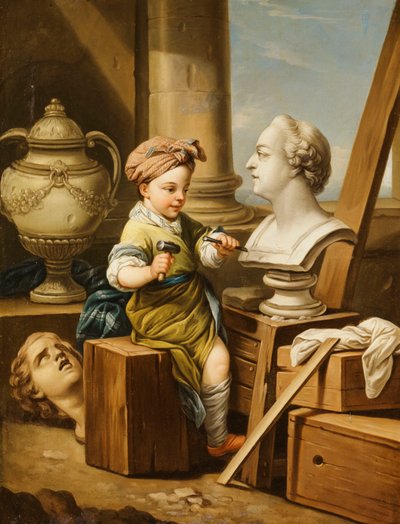 As Quatro Artes - Escultura, de Carle van Loo