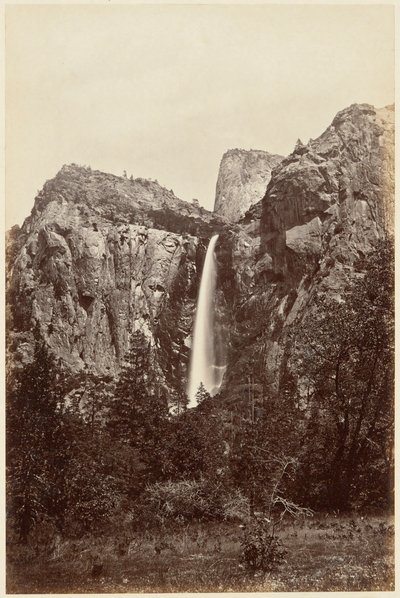 Bridal Veil Fall do álbum de fotos da Califórnia de Carleton E. Watkins