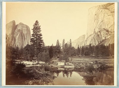 Down the Valley, El Capitan e Cathedral Rocks de Carleton E. Watkins