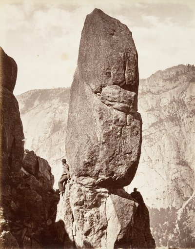 Magic Tower, Yosemite, ca. 1872, impresso ca. 1876. de Carleton E. Watkins.
