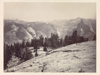 The Domes, das Sentinel Domes, Yosemite, c. 1865-1866. de Carleton E. Watkins