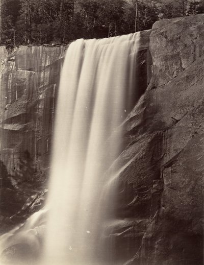 Vernal Falls, 350 pés, Yosemite, ca. 1872, impresso ca. 1876. de Carleton E. Watkins.