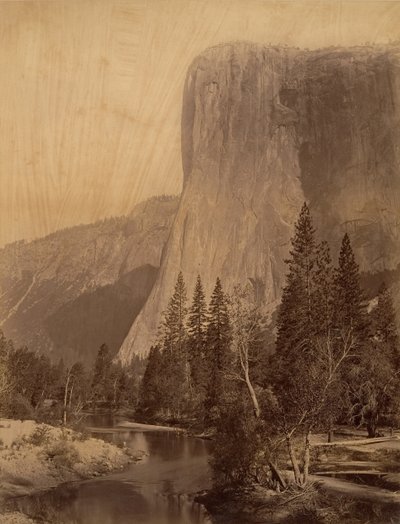 El Capitan, Yosemite, 1865-66. de Carleton Emmons Watkins