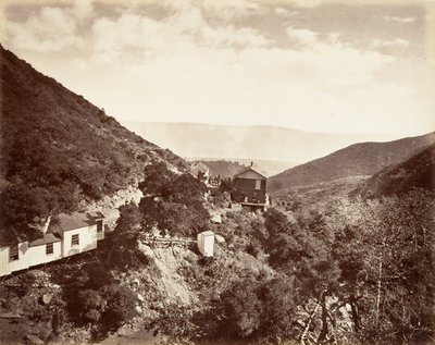 Hot Sulphur Springs, Santa Barbara, 1876, impresso ca. 1876. de Carleton Emmons Watkins