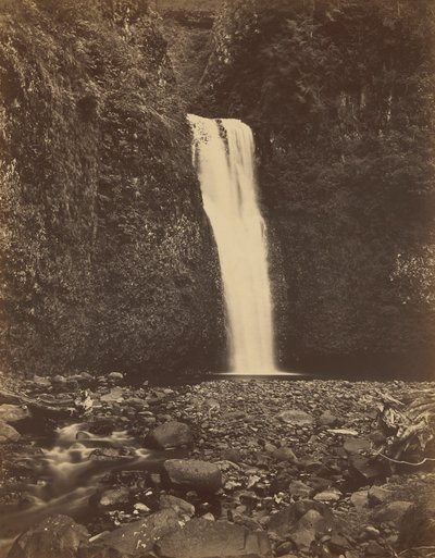 Quedas de Multnomah, rio Columbia, 1867 (foto) de Carleton Emmons Watkins