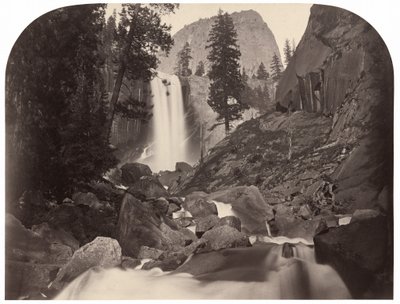 Piwyac, Outono Vernal, 300 pés, Yosemite, 1861. de Carleton Emmons Watkins