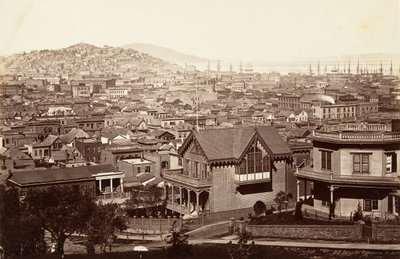 San Francisco, de Rincon Hill, 1864, impresso ca. 1876. de Carleton Emmons Watkins