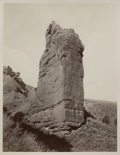 Rocha sentinela, Echo Canyon, Utah, 1873-74 de Carleton E. Watkins