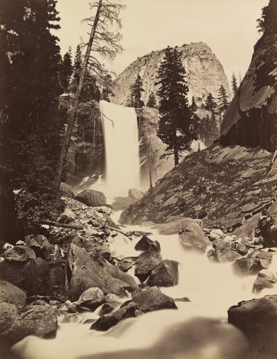 Outono Vernal, Yosemite, 1865-66, impresso ca. 1875. de Carleton Emmons Watkins