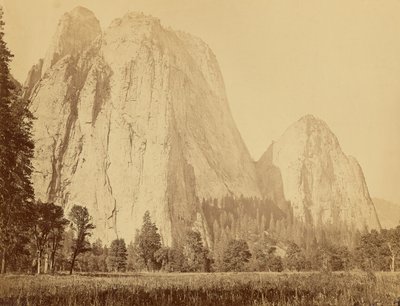 [Cathedral Rocks, 2600 pés de altura] de Carleton Watkins