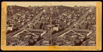 Panorama de São Francisco de Telegraph Hill, Washington Square de Carleton Watkins