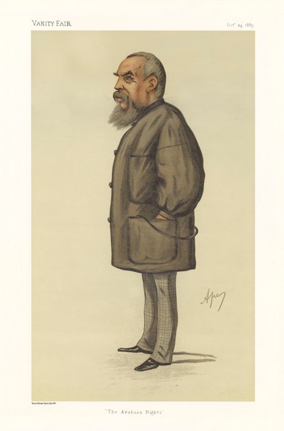 Capitão Richard Francis Burton - retrato de pé de Carlo (1839 89) Pellegrini