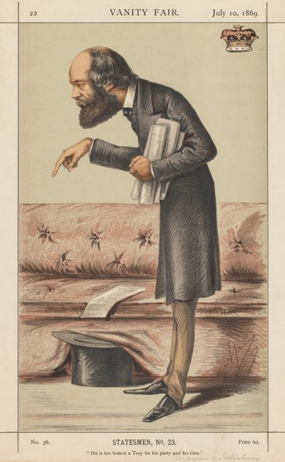 Vanity Fair: Statesman, No. 23 "Ele é um Tory honesto demais para seu partido e tempo" de Carlo (Ape) Pellegrini