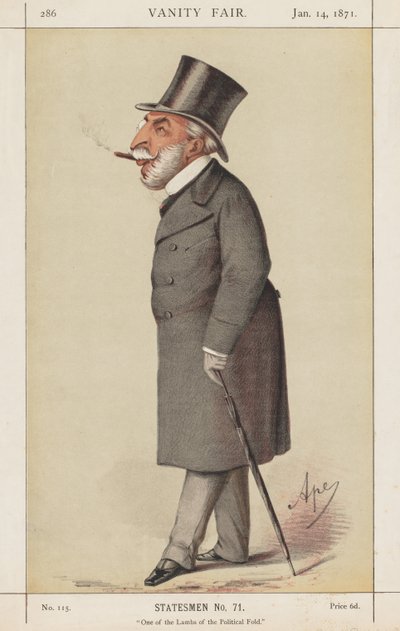 Vanity Fair: Statesman, No. 71 "Um dos cordeiros da dobra política" de Carlo (Ape) Pellegrini