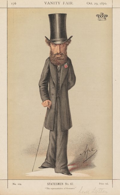 Vanity Fair: Statesmen No. 67 "O representante do Romance" de Carlo (Ape) Pellegrini