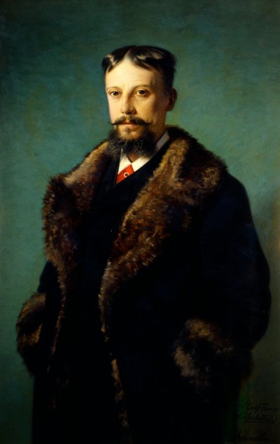 Retrato de Alfonso Serbatisti, de Carlo Ademollo (1824-1911), óleo sobre tela de Carlo Ademollo