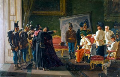 Ugo Bassi e sua irmã Carlotta em Villa Spada, ca. 1866, óleo sobre tela, por Carlo Ademollo (1825-1911) de Carlo Ademollo