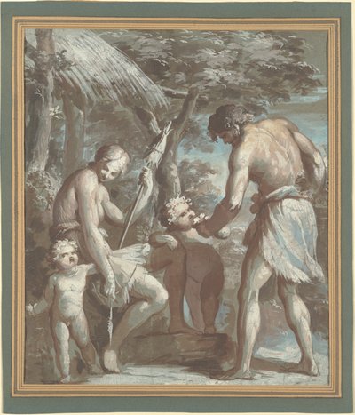 Adão e Eva com Caim e Abel de Carlo Alberto Baratta