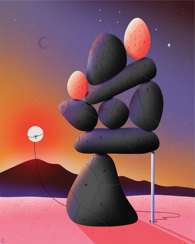 Contra o sol, contra nós, 2020 (ilustração digital) de Carlo Alberto Giardina