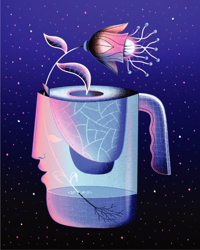 Pequenas mudanças para novas flores, 2020 (ilustração digital) de Carlo Alberto Giardina