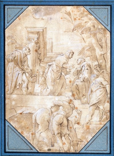 La Visitation Drawing by Carlo Bononi (1569-1632) Sun. 0,22 x 0,15 m Paris. de Carlo Bononi