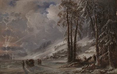 Floresta ao pé das Montanhas Urais, 1872. de Carlo Bossoli
