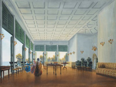 Interior no Palácio Naryshkin de Miskhor, 1841-1842. de Carlo Bossoli