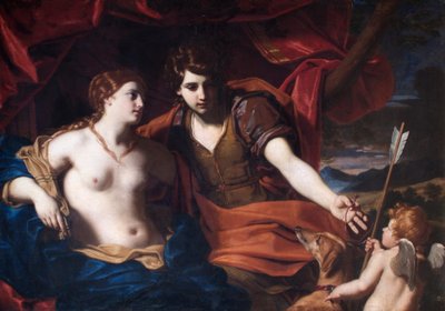 Vénus e Adónis, depois de 1650 (óleo sobre tela) de Carlo Cignani