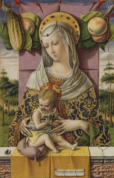 Madonna and Child, c.1480 (têmpera e ouro na madeira) de Carlo Crivelli