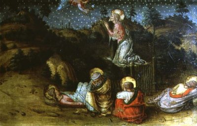 A Agonia no Jardim, painel de predella da mão esquerda do políptico de San Silvestro de Carlo Crivelli