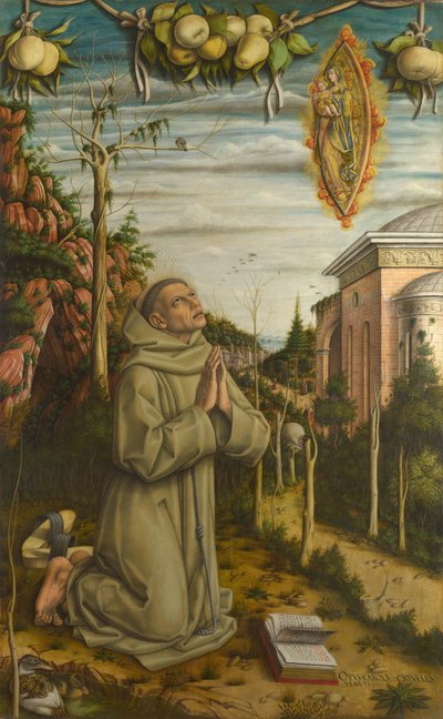 A visão do bem-aventurado Gabriele, 1489 de Carlo Crivelli
