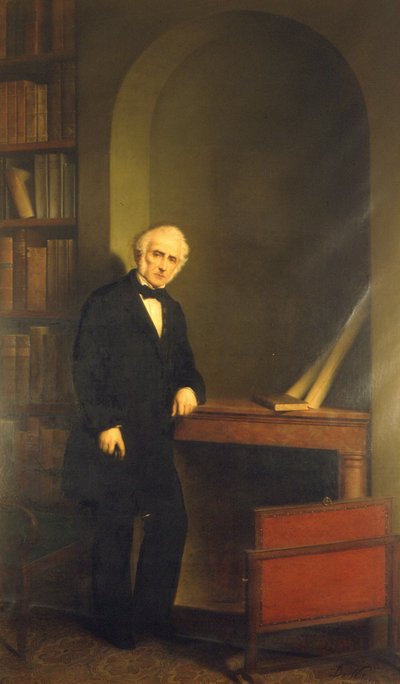 Retrato de Alessandro Manzoni. Pintura de De Notaris. Casa Milan Manzoni. de Carlo De Notaris