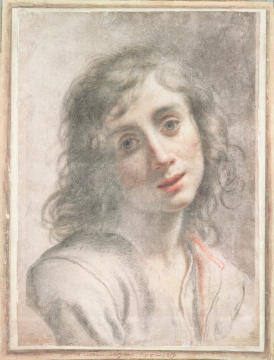 Busto de São João, o Divino, (pastel) de Carlo Dolci