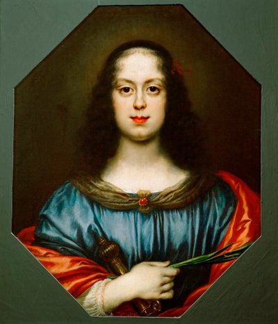 Retrato de Vittoria della Rovere (1622-1694) como Santa Catarina de Carlo Dolci
