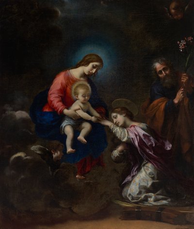 O casamento místico de Santa Catarina de Alexandria de Carlo Dolci