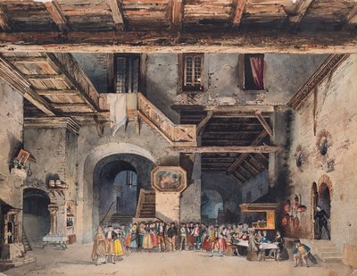 Cenografia da Ópera A força do destino de Giuseppe Verdi. de Carlo Ferrario