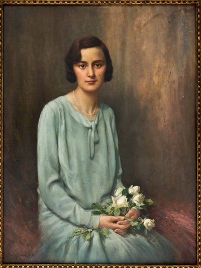 Retrato de Nina Galletto (óleo sobre tela) de Carlo Grossi