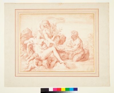 Um Tritão Trazendo Presentes para Vênus de Carlo Maratta or Maratti