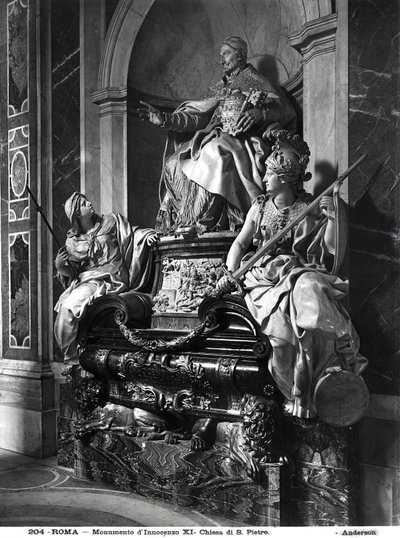 Monumento ao Papa Inocêncio XI, c.1697 (mármore) de Carlo Maratta or Maratti