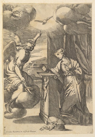 A Anunciação. de Carlo Maratta or Maratti
